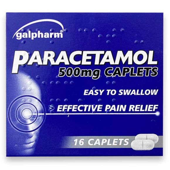 Galpharm Paracetamol 500mg Caplets 16 Pack